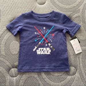 Star Wars Fourth of July blue fireworks t shirt